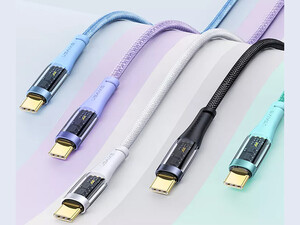 کابل دو سر تایپ سی یو سامز USAMS US-SJ574 Type-C to Type-C PD Transparent Data Cable 1.2m