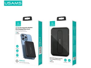 پاوربانک مغناطیسی شارژ سریع 10000 یوسامز USAMS US-CD173 PB64 20W Fast Charging Magnetic Wireless Power Bank