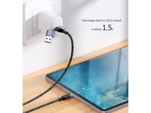 کابل سریع تایپ سی به لایتنینگ یوسامز USAMS U31 Type-C/USB to Lightning Cable 1.2m