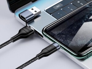 کابل سریع تایپ سی به لایتنینگ یوسامز USAMS U31 Type-C/USB to Lightning Cable 1.2m