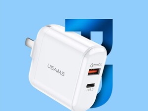 شارژر دیواری سریع 2 پورت یوسامز Usams T12 PD QC3.0 Fast USB Wall Charger