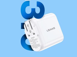 شارژر دیواری سریع 2 پورت یوسامز Usams T12 PD QC3.0 Fast USB Wall Charger