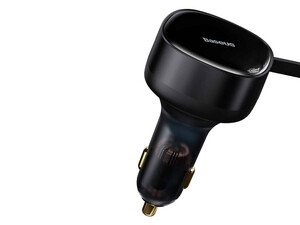 قیمت خرید شارژر فندکی فست شارژ تایپ سی بیسوس Baseus Enjoyment Retractable 2-in-1 Car Charger