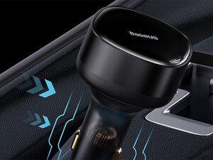 شارژر فندکی فست شارژ تایپ سی بیسوس Baseus Enjoyment Retractable 2-in-1 Car Charger