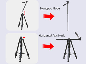 خرید سه پایه و منوپاد با قابلیت فیلم برداری عمودی 360 درجه جی ماری Jmary Kp-2274 Professional Tripod