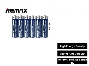 بسته دوتایی باتری نیم‌قلمی آلکالاین ریمکس REMAX LR03 Alkaline Battery AAA