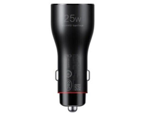 خرید شارژر فندکی تایپ‌سی و یو‌اس‌بی سوپر فست شارژ 25 وات هواوی Huawei 25W all-in-one car charger P0014