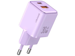 قیمت شارژر دیواری تایپ سی و یو اس بی 30 وات و 18 وات یوسامز USAMS US-CC189 PD 30W Charger Adaptateur