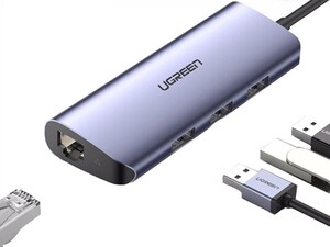 هاب 4 پورت USB 3.0 به 3 پورت USB 3.0 با یک پورت LAN یوگرین Ugreen CM252 60719