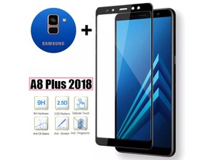 گلس و محافظ تمام صفحه Mletubl Full Glass For Samsung A8 Plus 2018