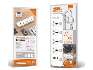 چند راهی 4 سوکت و 4 یو اس بی الدنیو Ldnio SC4408 Power Strip