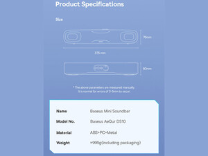 ساندبار و اسپیکر بلوتوثی بیسوس Baseus AeQur DS10 Sound Positioning Acoustics A20054402111