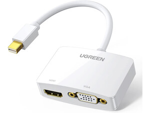 قیمت مبدل مینی دیسپلی پورت به وی جی ای و اچ دی ام آی یوگرین Ugreen Mini Displayport Lightning to HDMI VGA Converter Adapter_J43