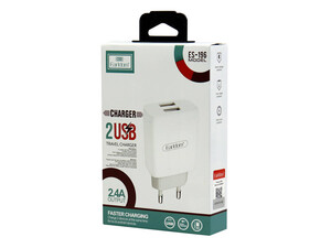 شارژر دیواری یو اس بی 2.4 آمپر ارلدام Earldom ES-196 Wall Charger Duble USB