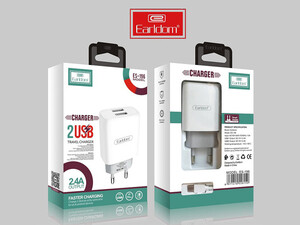 شارژر دیواری یو اس بی 2.4 آمپر ارلدام Earldom ES-196 Wall Charger Duble USB