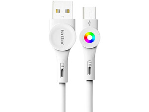 کابل شارژ سریع میکرو یو اس بی 3 آمپر یک متری ارلدام EARLDOM EC-135M 3A Fast Charging Cable With LED