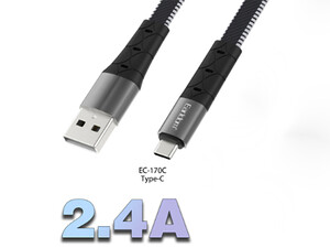 خرید کابل شارژ تایپ سی ارلدام CHARGING CABLE 2.4A 1M EARLDOM EC - 170