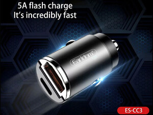 شارژر فندکی دو پورت ارلدام Earldom ES-CC3 Dual USB Car Charger