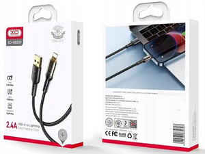 قیمت کابل شارژ سریع یو اس بی به لایتنینگ 2.4 آمپر یک متری ایکس او XO USB to Lightning Data Charging Cable NB229