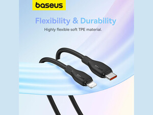 کابل شارژ سریع تایپ سی به لایتنینگ 20 وات 2 متری بیسوس Baseus Pudding Series Fast Charging Cable Type-C to IP 20W P10355701111-01