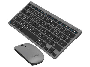 موس و کیبورد بی‌سیم پرودو مدلPorodo Bluetooth Keyboard with Mouse PD-BTKBMCO-GY