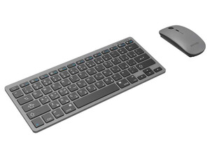 موس و کیبورد بی‌سیم پرودو مدلPorodo Bluetooth Keyboard with Mouse PD-BTKBMCO-GY