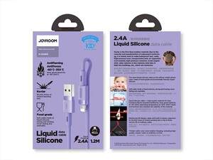 کابل شارژ و انتقال داده لایتنینگ جویروم Joyroom Liquid Silicone Lightning Data Cable 1.2m S-1224N2