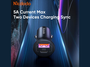 شارژر فندکی 45 وات فست شارژ مک دودو CC MCDODO BLACK 45W PD+ 5A FAST CAR CHARGER CC 2680