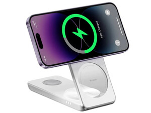 بهترین قیمت استند و شارژر وایرلس چندکاره مغناطیسی مک دودو با توان 25 وات Mcdodo CH-1150 Wireless Magnetic Charger 3 in 1  25Watts