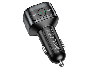 خرید شارژر فندکی با قابلیت پخش موسیقی و تماس هوکو Hoco Car charger E67 with wireless FM transmitter