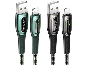 کابل شارژ سریع یواس‌بی به لایتنینگ 2 متری یوسامز USAMS Cable Raydan Series Smart Power Off For Lightning SJ470USB02