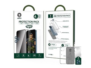 پک 4 در 1 آیفون 12 پرو مکس گرین Green iPhone 12 Pro Max 4 In 1 360° Privacy Protection Pack