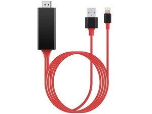 کابل چند سر اچ دی ام آی به لایتنینگ و یو اس بی 2 متری کوتتسی Coteetci HDMI to Lightning USB Cable 33021