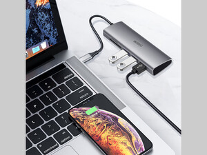 خرید بهترین هاب تایپ سی به یو اس بی و کارت حافظه ویوو WIWU ALPHA 532ST 5 IN 1 MULTI-FUNCTION USB-C