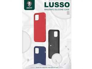 قاب محافظ سیلیکون مگنتی آیفون گرین Green Lusso MagSafe 360 Silicone Case iPhone 12 Pro Max