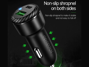 شارژر فندکی سریع تایپ سی و یو اس بی 38 وات مک دودو Mcdodo USB PD Type-C Quick Car Charger 38W CC-597