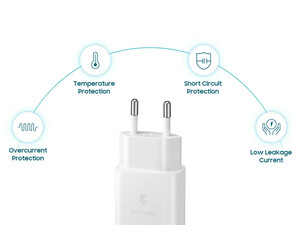 شارژر اصلی فست شارژ 15 وات سامسونگ همراه با کابل دو سر تایپ سی یک متری Samsung 15W Type-C With Type-C Cable