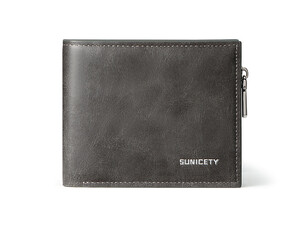 کیف دستی مردانه کوچک زیپ دار سانی ستی SUNICETY S3011 men's leather wallet business RFID anti-theft