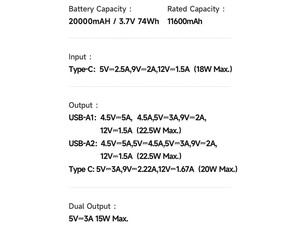 پاور بانک تایپ سی و یو اس بی 22.5 وات 20000 مک دودو مدل Mcdodo MC-389 Power Bank Digital Display