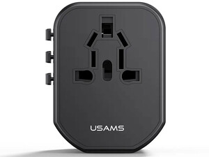 شارژر مسافرتی دو یواس‌بی، یک تایپ‌سی و یک سوکت برق20 وات  یوسامز USAMS US-CC179 T59 20W USB+Type-C Universal Travel Charger