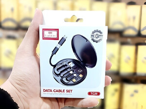 مجموعه کابل چند کاره تایپ سی، یو اس بی, میکرو و لایتنینگ 60 وات ارلدام Earldom TC20 Data Cable Set Fast Charging Data Cable Storge Box