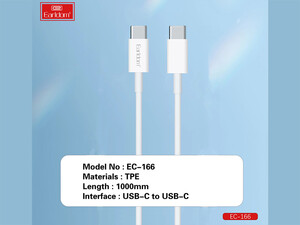 کیفیت کابل دوسر تایپ سی ارلدام 60W Earldom PD Charging Cable 1m EC-166