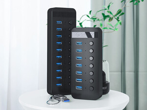 کیفیت هاب یو اس بی 10 پورت اوریکو ORICO CT2U3-10AB Multi-Port Hub With Individual Switches