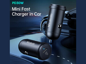 شارژر فندکی تایپ سی 30 وات همراه با کابل لایتنینگ مک دودو Mcdodo CC-7492 PD30W USB-C Fast Car Charger