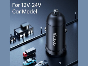 شارژر فندکی تایپ سی 30 وات همراه با کابل لایتنینگ مک دودو Mcdodo CC-7492 PD30W USB-C Fast Car Charger