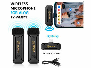 میکروفون بی سیم لایتنینگ بویا BOYA BY-WM3T2-D2 Mini 2.4GHz Wireless Microphone