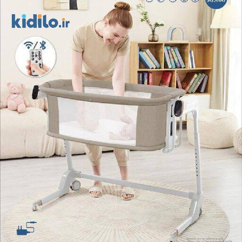 تخت گهواره کنار مادر ۳ کاره کیدیلو Kidilo SG506G - رنگ کرم