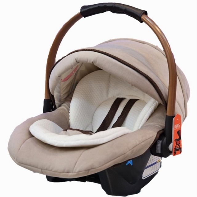 کریر ۴ کاره اگنس (پارچه کرم اعلا - دسته مسی) (قابل تبدیل به صندلی ماشین)