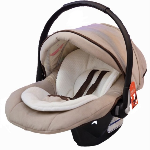 کریر ۴ کاره اگنس (پارچه کرم اعلا - دسته مشکی) (قابل تبدیل به صندلی ماشین)