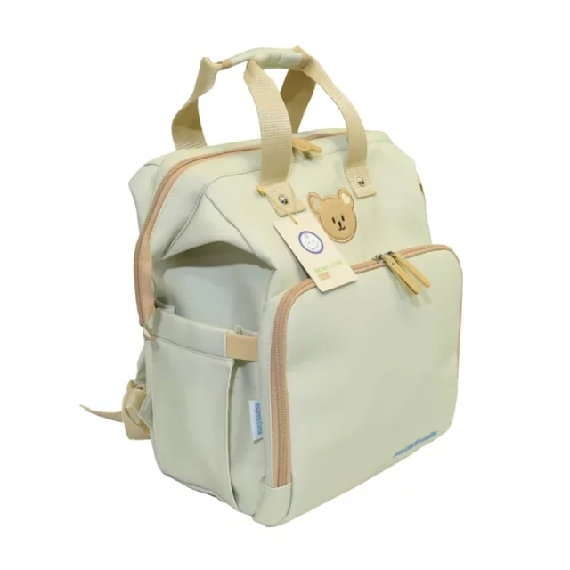 کوله پشتی مامزکیوتی طرح تدی رنگ سبزکرم